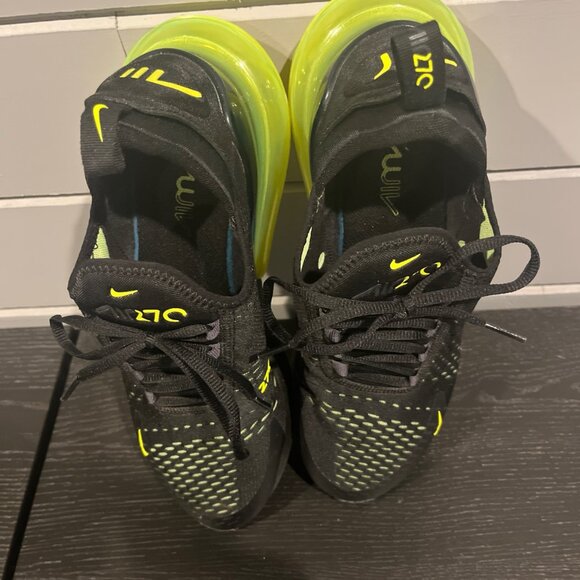Nike Air Max 270 Black/Neon Yellow - Mens Size 11 - Picture 4 of 8